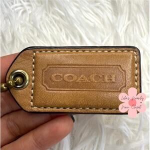 2" y2k COACH Vintage Fob Bag Charm Hang tag Hangtag